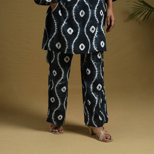 Black - Tie & Dye Cotton Shibori Co-Ord Set 12