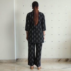 Black - Pochampally Ikat Cotton Co-Ord Set 12