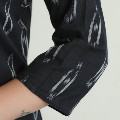 Black - Pochampally Ikat Cotton Co-Ord Set 12