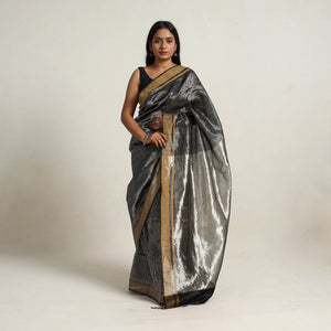 Black - Festive Desi Tussar Silk Bhagalpuri Handloom Saree 04
