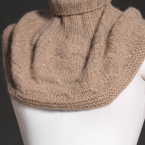 Brown - Kullu Karishma Handwoven Merino Wool Neck Warmer