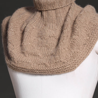 Brown - Kullu Karishma Handwoven Merino Wool Neck Warmer