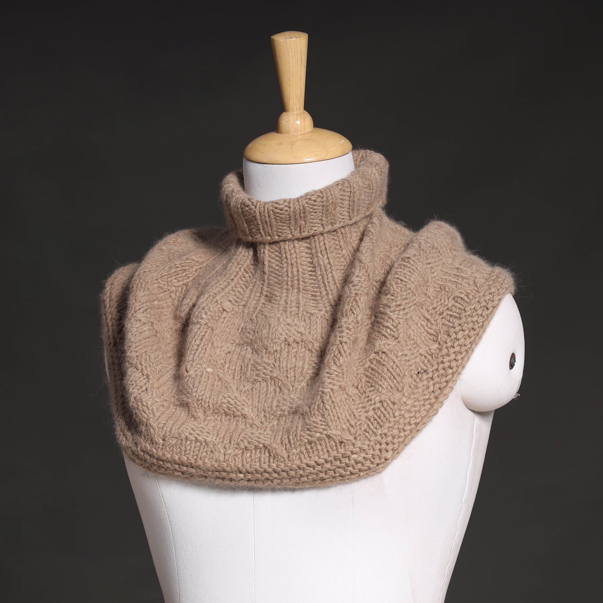 Brown - Kullu Karishma Handwoven Merino Wool Neck Warmer