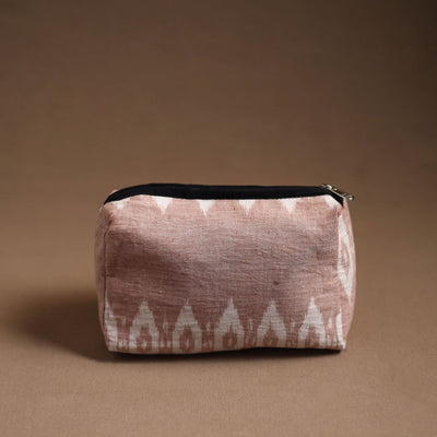Brown - Handmade Cotton Toiletry Pouch 09