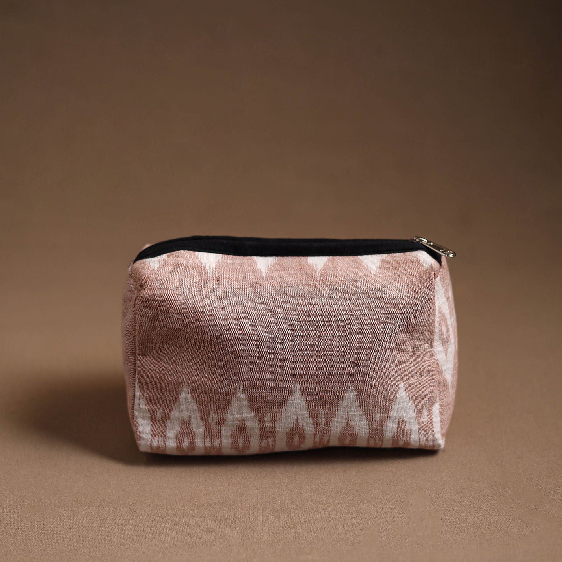 Brown - Handmade Cotton Toiletry Pouch 09