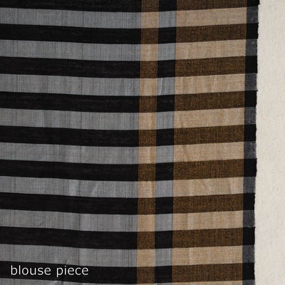 Black - Festive Desi Tussar Silk Bhagalpuri Handloom Saree 04