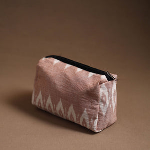 Brown - Handmade Cotton Toiletry Pouch 09