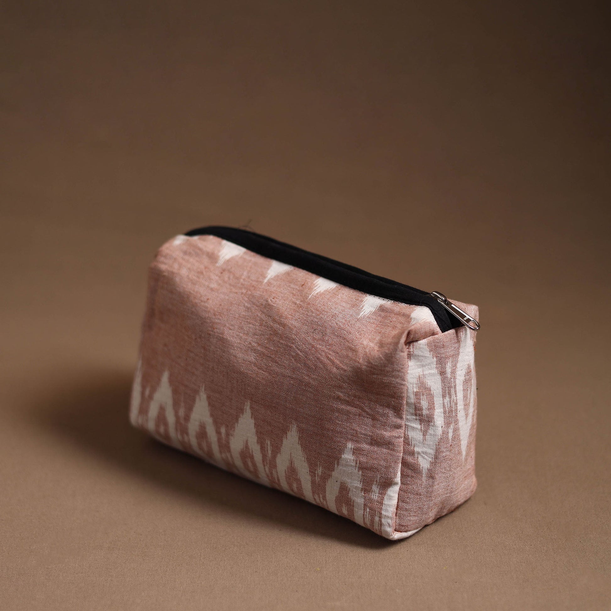 Brown - Handmade Cotton Toiletry Pouch 09