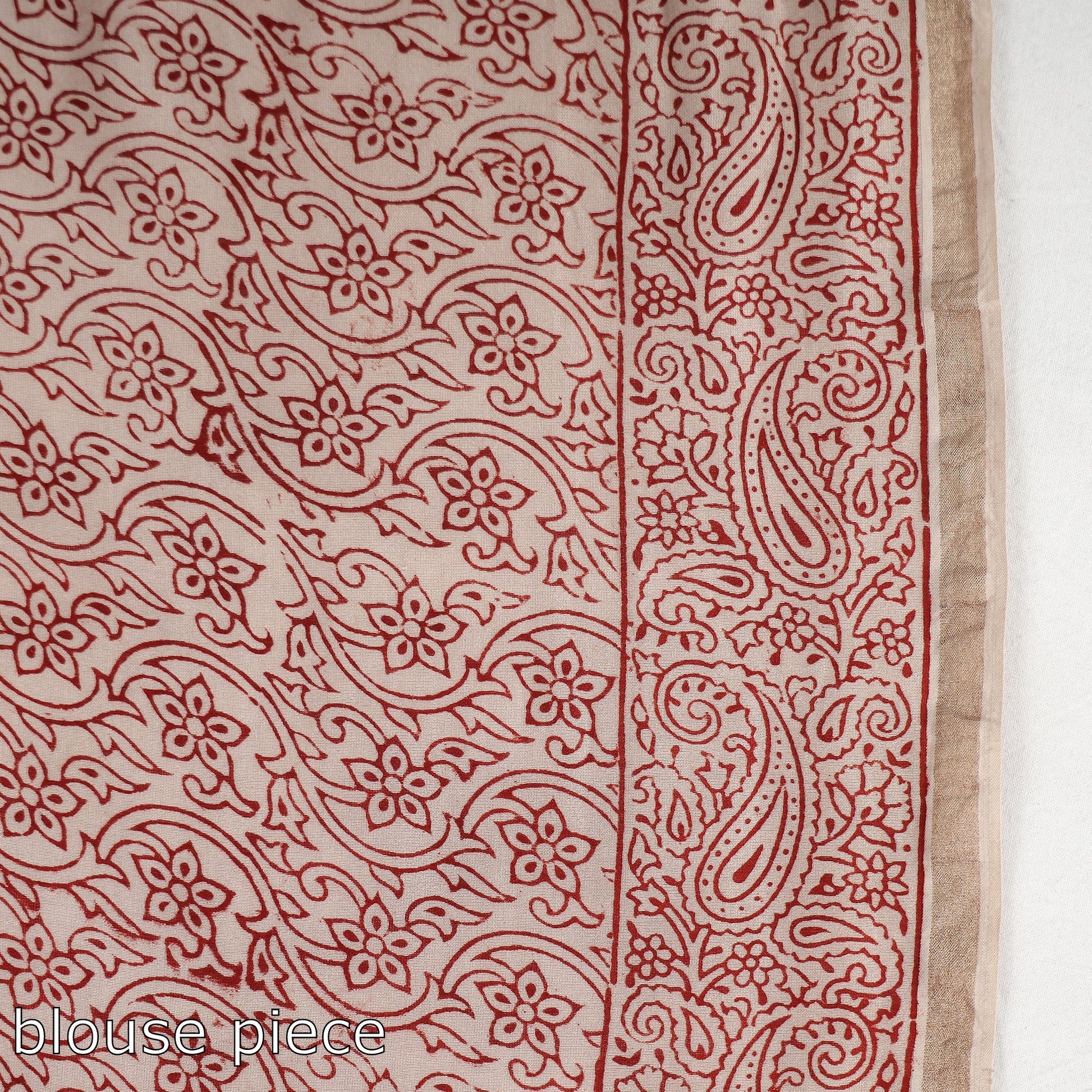 Black - Bagh Hand Block Printed Natural Dyed Chanderi Silk Saree