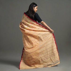 Peach - Traditional Moirangphee Manipuri Pure Handloom Cotton Saree