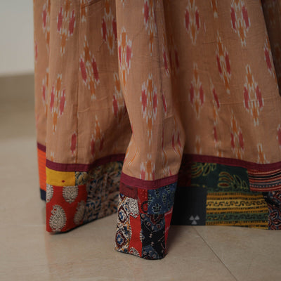 Brown - 24 Kali Cotton Pochampally Ikat Skirt 10