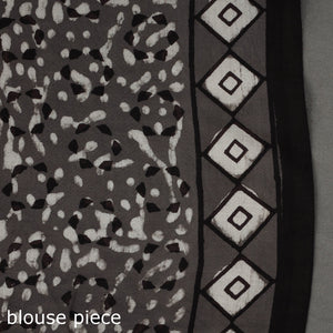 Black - Bagru Block Printed Mul Cotton Saree