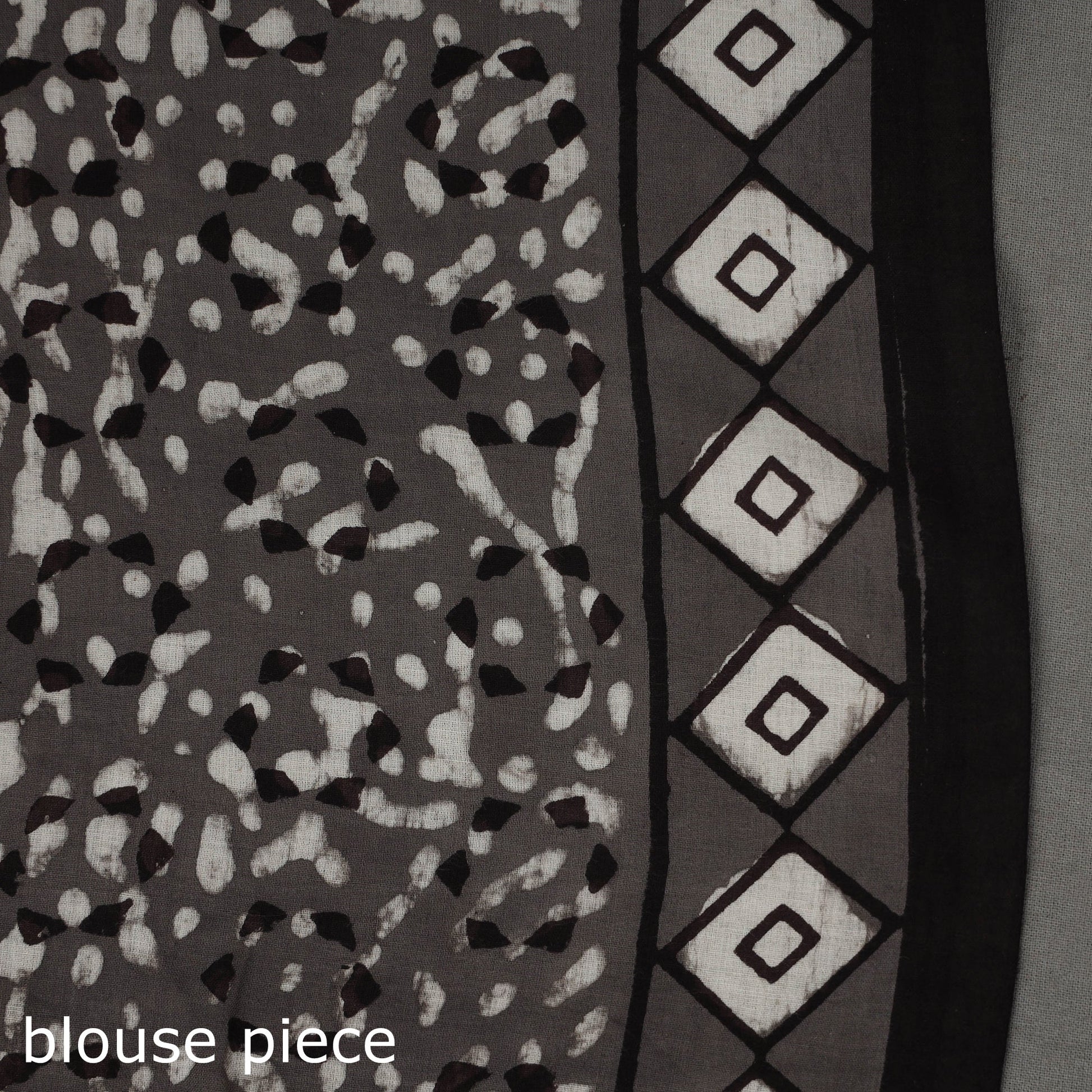 Black - Bagru Block Printed Mul Cotton Saree