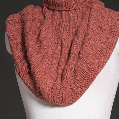 Brown - Kullu Karishma Handwoven Merino Wool Neck Warmer