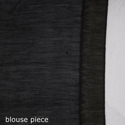 Black - Leheriya Tie-Dye Chanderi Silk Saree with Zari Border