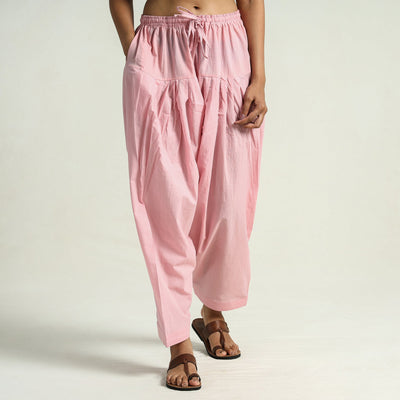 Baby Pink - Plain Cotton Women Salwar 02