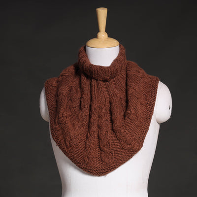 Brown - Kullu Karishma Handwoven Merino Wool Neck Warmer