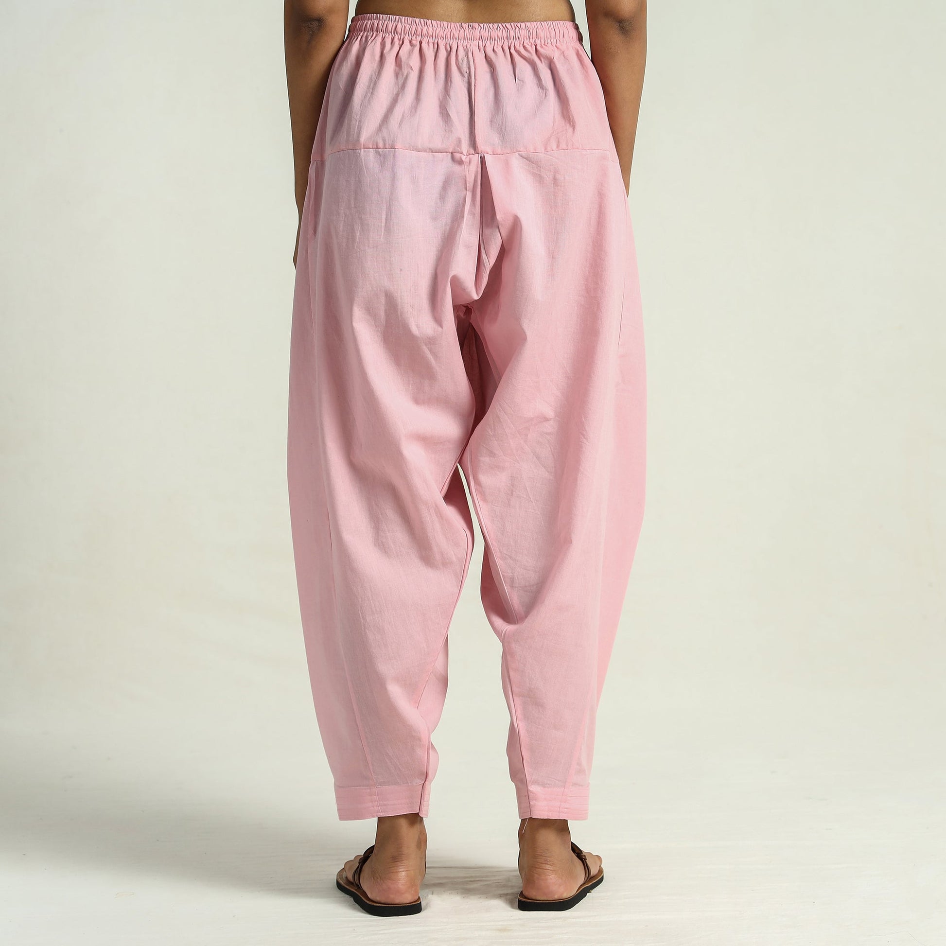 Baby Pink - Plain Cotton Women Salwar 02