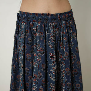 Blue - 24 Kali Patchwork Block Printed Cotton Ajrakh Skirt 18