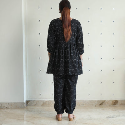 Black - Pochampally Ikat Cotton Co-Ord Set 08