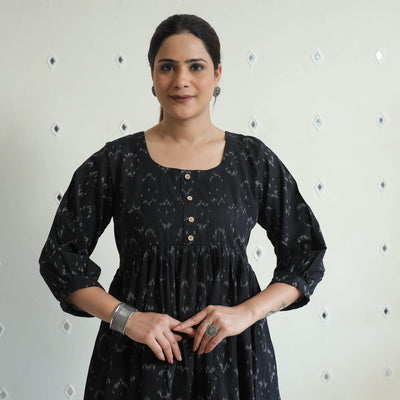 Black - Pochampally Ikat Cotton Co-Ord Set 08