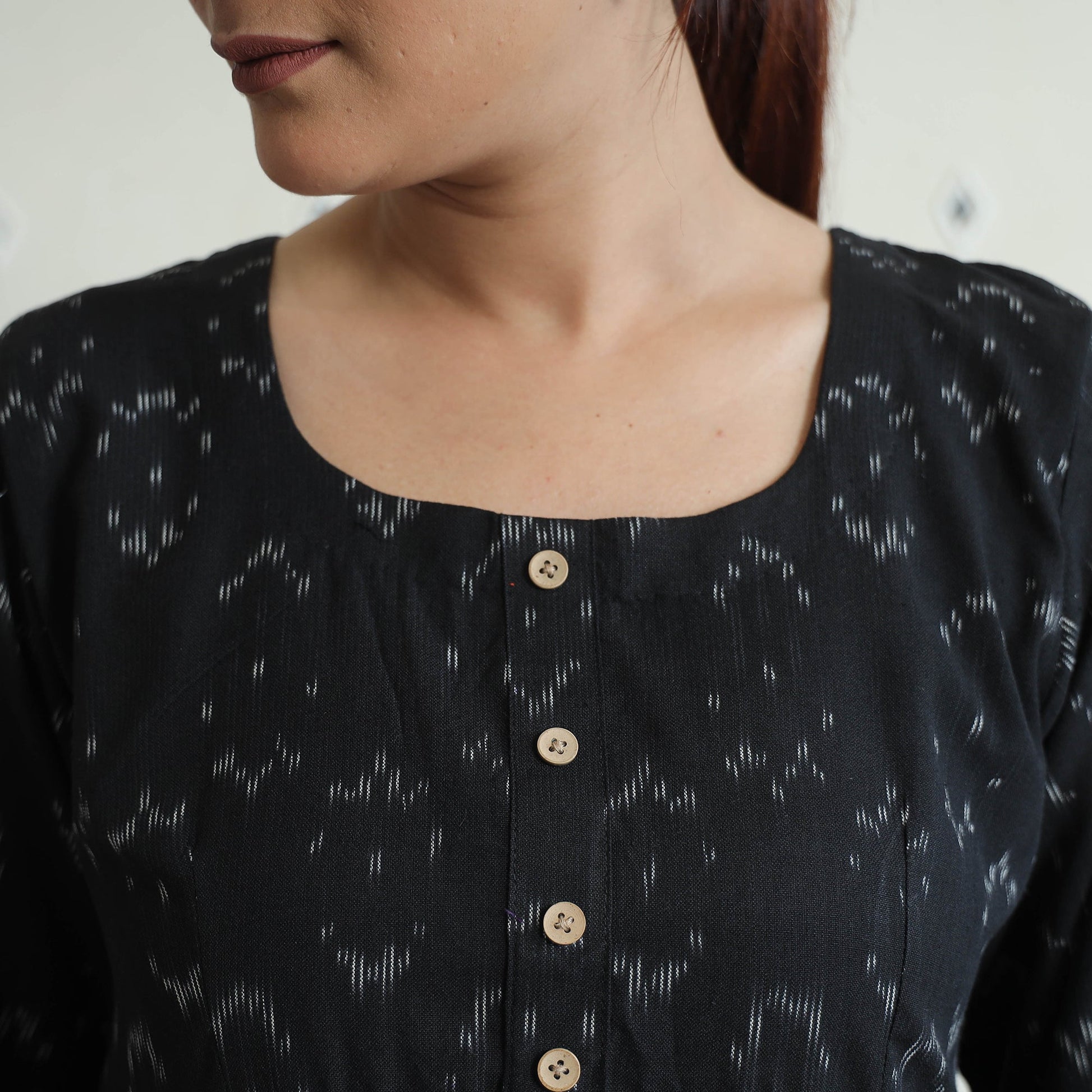 Black - Pochampally Ikat Cotton Co-Ord Set 08