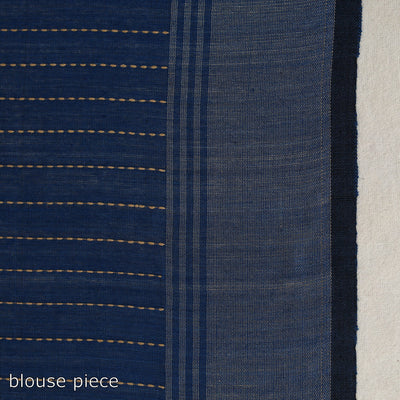 Blue - Festive Desi Tussar Silk Bhagalpuri Handloom Saree 17
