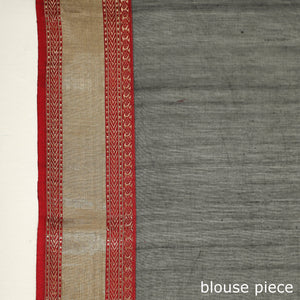 Black - Traditional Chanderi Silk Zari Buti Handloom Saree