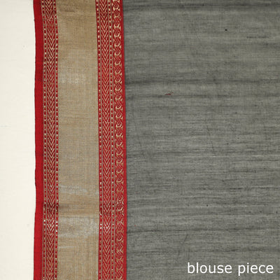 Black - Traditional Chanderi Silk Zari Buti Handloom Saree