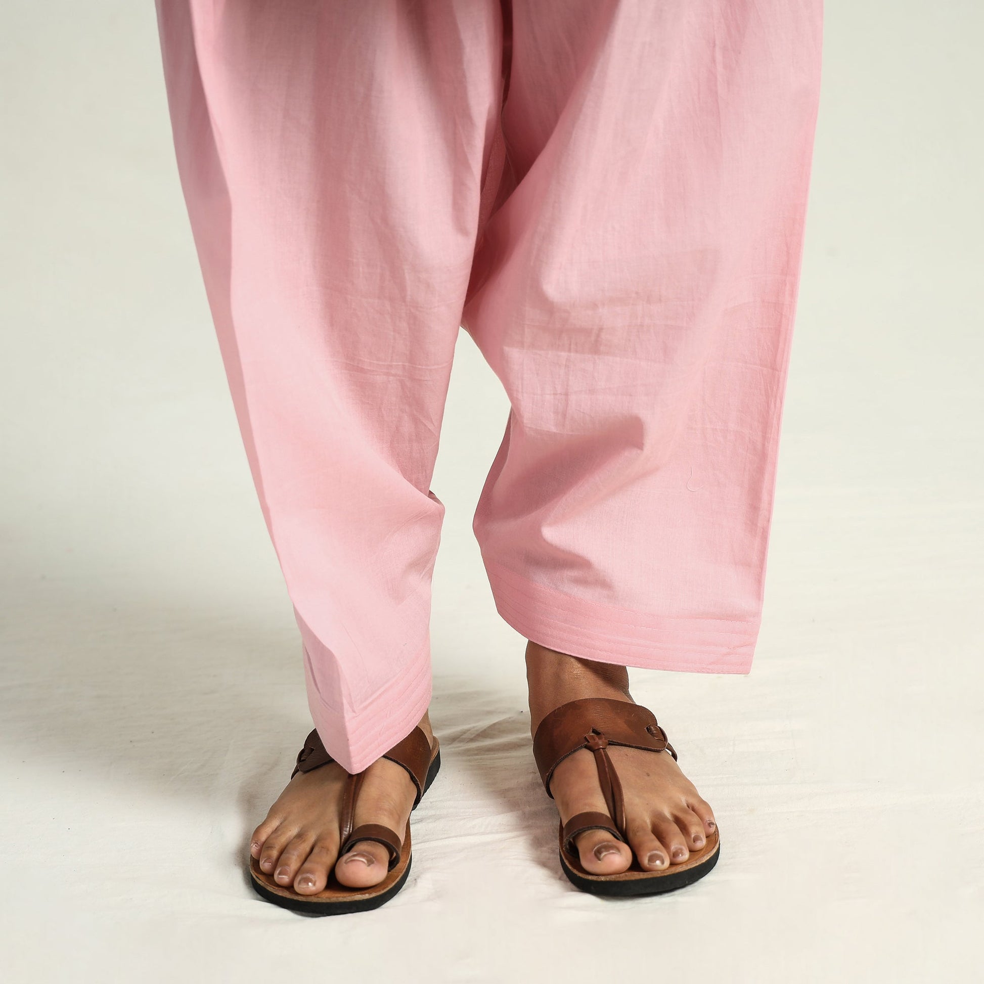 Baby Pink - Plain Cotton Women Salwar 02