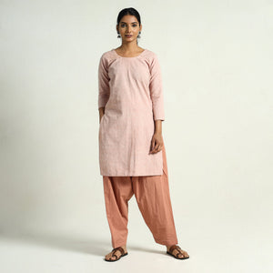 Brown - Plain Cotton Women Salwar 04