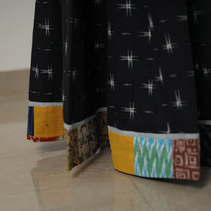 Black - 24 Kali Cotton Pochampally Ikat Skirt 18