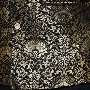 Black - Banarasi Brocade Silk Nehru Jacket