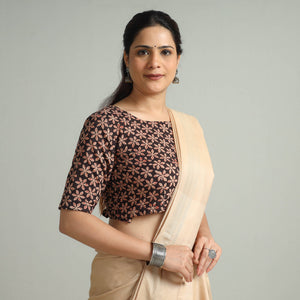 Black - Bagru Block Printed Cotton Stitched Blouse 11