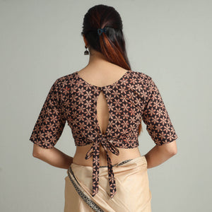 Black - Bagru Block Printed Cotton Stitched Blouse 11