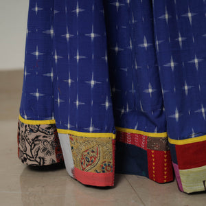 Blue - 24 Kali Cotton Pochampally Ikat Skirt 26