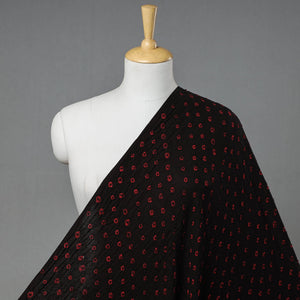 Black - Kutch Tie-Dye Mul Cotton Bandhani Fabric 02