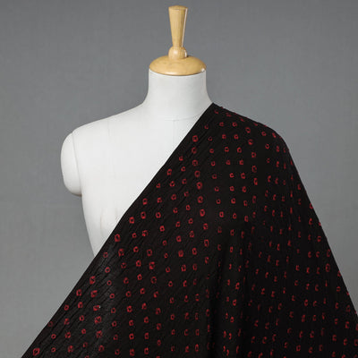Black - Kutch Tie-Dye Mul Cotton Bandhani Fabric 02