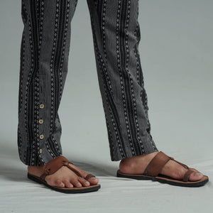 Black - Jacquard Weave Cotton Elasticated Pant 11