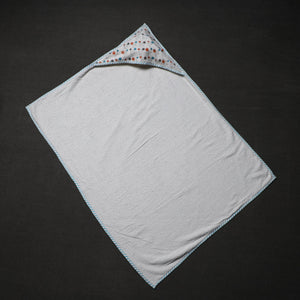 Block Printed Cotton Baby Terry/Hooded Towel 02