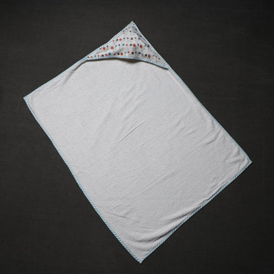 Block Printed Cotton Baby Terry/Hooded Towel 02