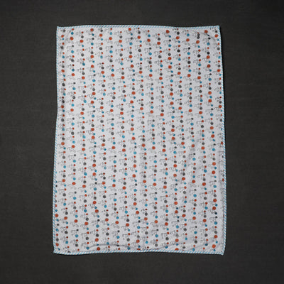 Block Printed Cotton Baby Terry/Hooded Towel 02