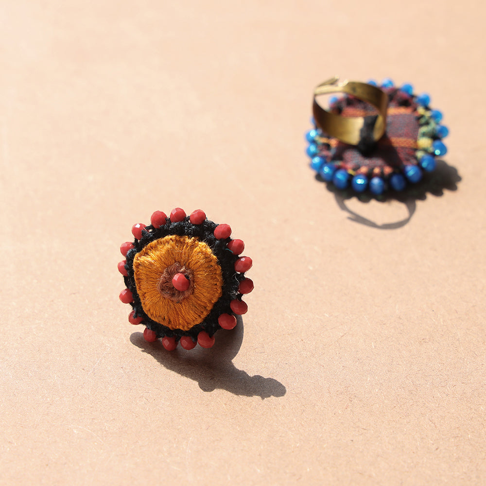 Beadwork & Embroidered Handmade Ring by Rangila Dhaga