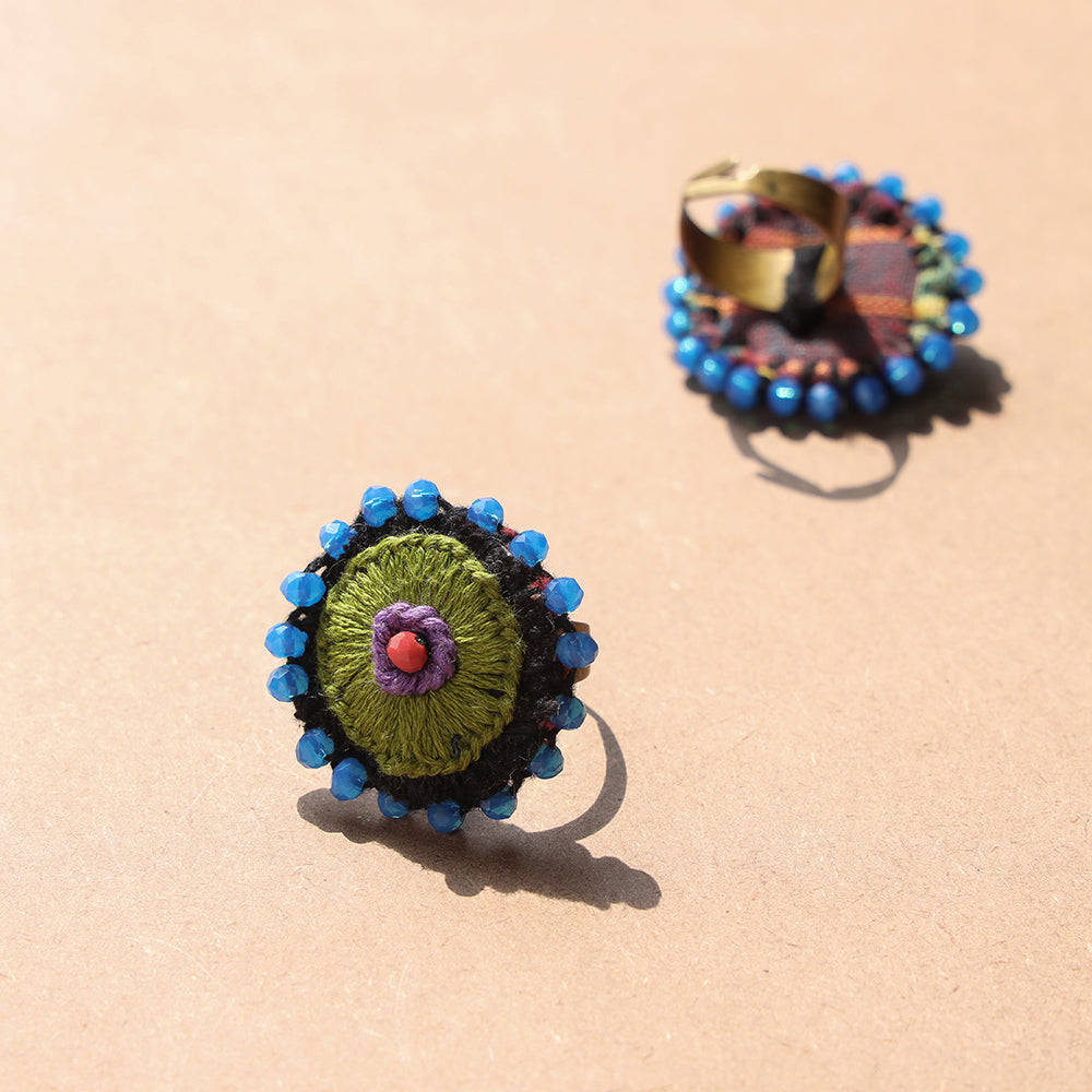 Beadwork & Embroidered Handmade Ring by Rangila Dhaga