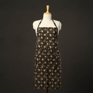 Black - Bagru Block Print Cotton Apron with Pocket 13