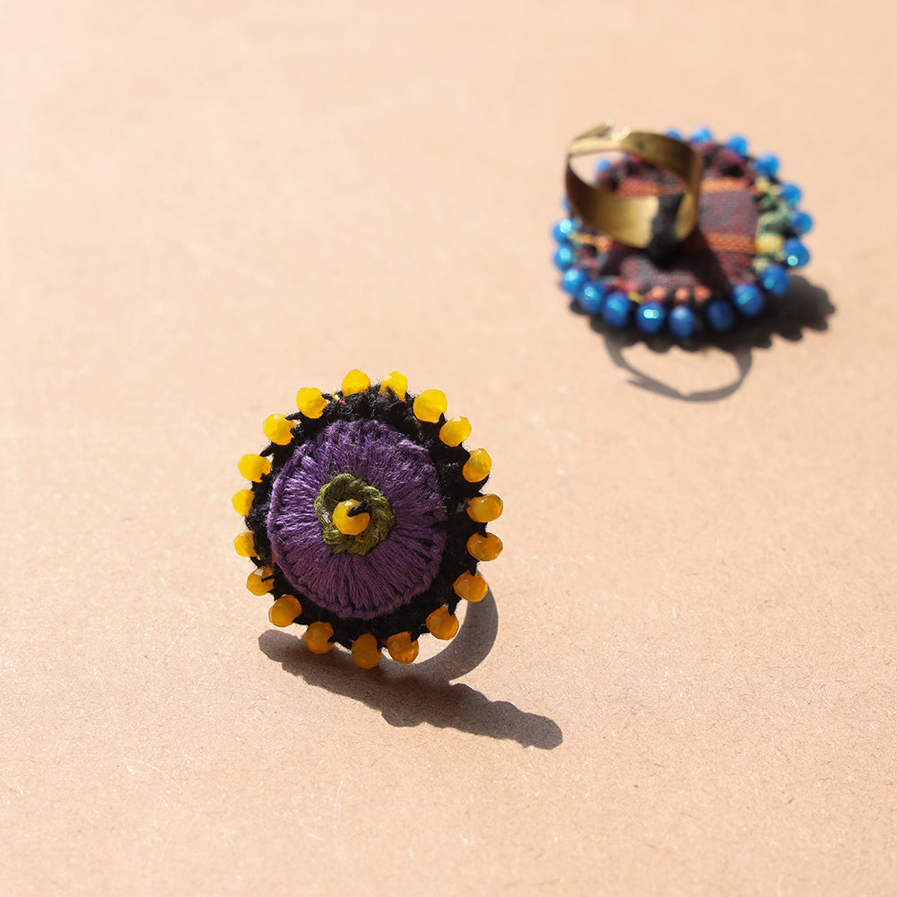 Beadwork & Embroidered Handmade Ring by Rangila Dhaga