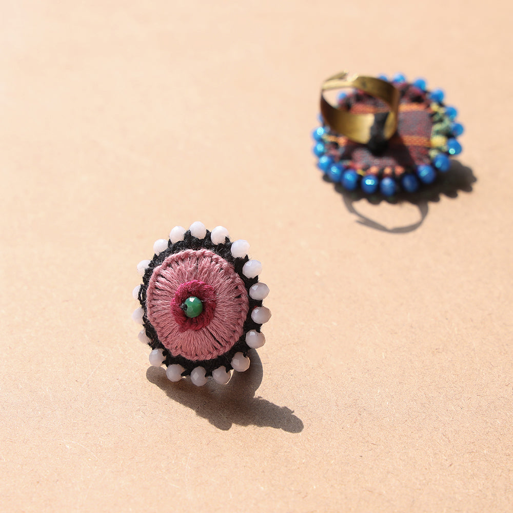 Beadwork & Embroidered Handmade Ring by Rangila Dhaga