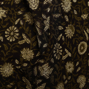Black - Bagru Block Print Cotton Apron with Pocket 13