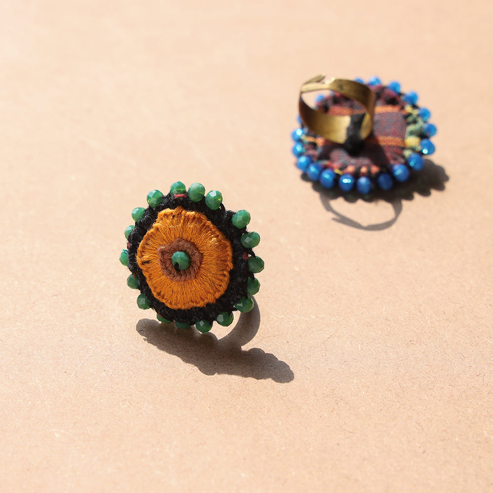 Beadwork & Embroidered Handmade Ring by Rangila Dhaga