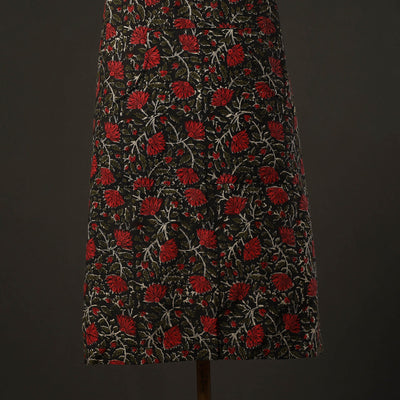 Black - Bagru Block Print Cotton Apron with Pocket 16